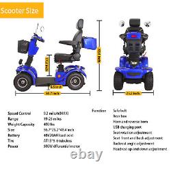 Powered Mobility Wheelchair Travel Scooter Long Range Off-Road Tires Heavy-Duty