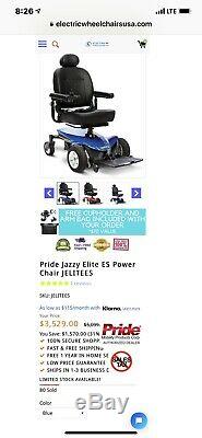 Pride Jazzy Elite Es Portable Chair Very Little Use Scooter Power Wheelchair