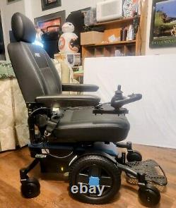 Pride Jazzy Evo 613 Power Chair, Electric Wheelchair, Black and blue -No miles