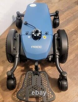 Pride Jazzy Evo 613 Power Chair, Electric Wheelchair, Black and blue -No miles