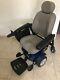 Pride Jazzy Select Powerchair Blue With Grey Seat New Batteries And Side Pocket