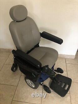 Pride Jazzy Select Powerchair Blue with Grey seat new batteries and side pocket