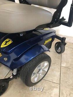 Pride Jazzy Select Powerchair Blue with Grey seat new batteries and side pocket