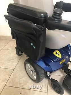 Pride Jazzy Select Powerchair Blue with Grey seat new batteries and side pocket