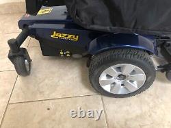 Pride Jazzy Select Powerchair Blue with Grey seat new batteries and side pocket