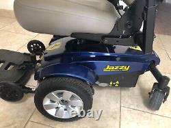 Pride Jazzy Select Powerchair Blue with Grey seat new batteries and side pocket