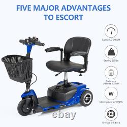 Pro 3 Wheels Mobility Scooter Electric Powered Mobile Folding Wheelchairs Device