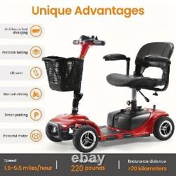 Pro 4 Wheel Mobility Scooter Power Folding Travel Electric Wheelchairs Scooters