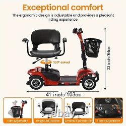 Pro 4 Wheel Mobility Scooter Power Folding Travel Electric Wheelchairs Scooters