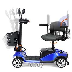 Pro 4 Wheels Folding Mobility Scooters Power Wheelchairs Electric with Pair Basket