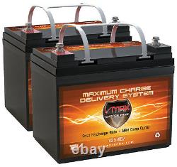 QTY2 VMAX V35-857 12V 35AH U1 AGM Batteries for Electric Mobility Rascal Scooter