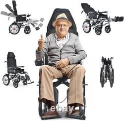 Reclining Electric Wheelchair All Terrain 4 Wheels Foldable Mobility Scooter