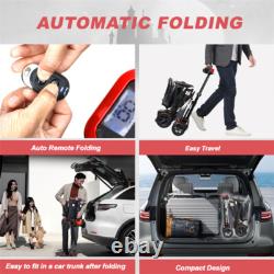 Remote Control Foldable Electric Mobility Scooter Lightweight 10 miles 24V Red