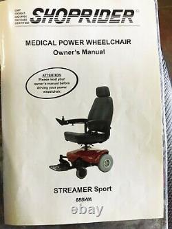 Shoprider Streamer Sport Electric Wheelchair/Scooter Free Shipping! Pickup Avai