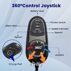 Silver Foldable Electric Wheelchair for Adults, 12AH Battery, 15Miles Distance