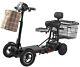 Smart Foldable Light Electric Mobility Scooter, Led Lights, Up To 25 Miles Black