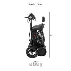 Smart Foldable Light Electric Mobility Scooter, LED Lights, Up To 25 Miles Black