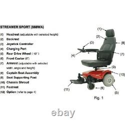 Streamer Shoprider Sport Power Electric Wheelchair Mobility Scooter