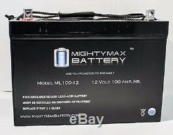 TWO 12V 100AH Batteries Gel for Scooters, Power Chairs, Golf Carts, etc