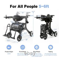 Three-in-one wheelchair, mobility scooter, and transport wheelchair for the elde