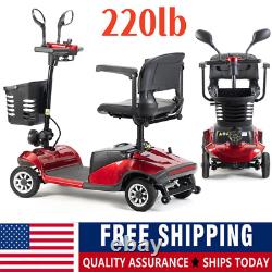 US 4 Wheels Mobility Scooter Electric Powered Wheelchair Device for Adult Home