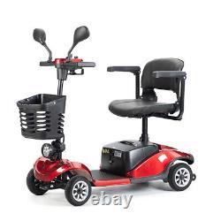 US 4 Wheels Mobility Scooter Electric Powered Wheelchair Device for Adult Home