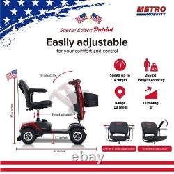 US Outdoor Compact Mobility Scooter WithSide Bag Power Wheel Chair Electric Device