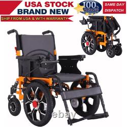 USA Folding 500W Electric Wheelchair, All Terrain Heavy Duty Power Scooter 22LBS