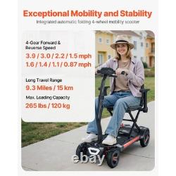 Uimoso 4-Wheel Electric Mobility Scooter with Automatic Folding & Remote Control
