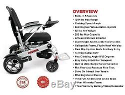 Ultra Deluxe Folding Motorized Wheelchair, lightweight compact Power Scooter