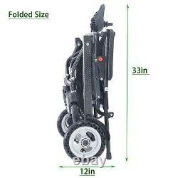 Ultra Lightweight Travel Electric Wheelchair Folding Portable Powerchair 6A 24V