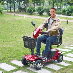 VEVOR Heavy-Duty 4 Wheel Mobility Scooter for Seniors 12 Mile Long Range 265LBS