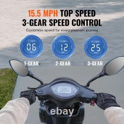 VEVOR Heavy Duty 4-Wheel Mobility Scooters 31 Miles 3-Speed 800W 500lbs Capacity