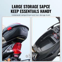 VEVOR Heavy Duty 4-Wheel Mobility Scooters 40 Miles 3-Speed 500W 450lbs Capacity