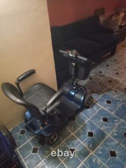 Vive 4 Wheel Electric Powered Heavy Duty Compact Wheelchair Device Blue