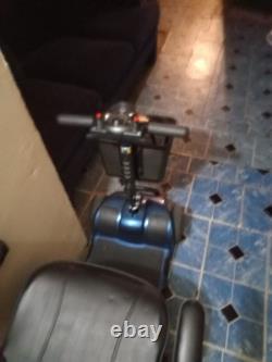 Vive 4 Wheel Electric Powered Heavy Duty Compact Wheelchair Device Blue