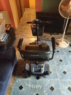 Vive 4 Wheel Electric Powered Heavy Duty Compact Wheelchair Device Blue