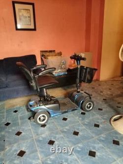 Vive 4 Wheel Electric Powered Heavy Duty Compact Wheelchair Device Blue