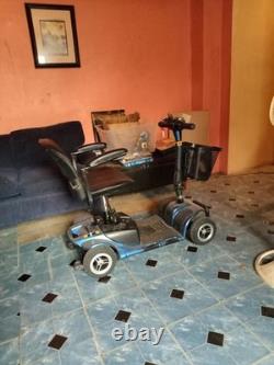 Vive 4 Wheel Electric Powered Heavy Duty Compact Wheelchair Device Blue