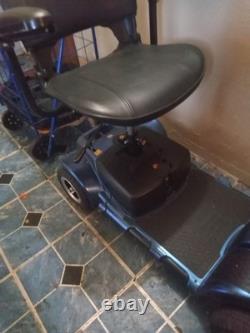 Vive 4 Wheel Electric Powered Heavy Duty Compact Wheelchair Device Blue