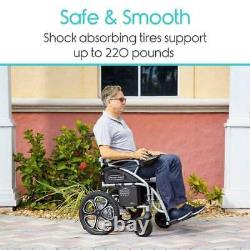 Vive Compact Folding Power Wheelchair up to 4mph speed and up to 12 Mile Range