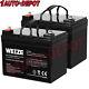 Weize 12v 35ah Deep Cycle Agm Sla Battery For Electric Wheelchair, Set Of 2