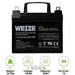 Weize 12V 35Ah U1 Batteries Electric Wheelchair Scooter Pair 2