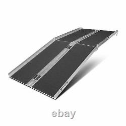 Wheelchair Ramp, Portable Solid Surface Scooter Access, Aluminum, Multifold, 7