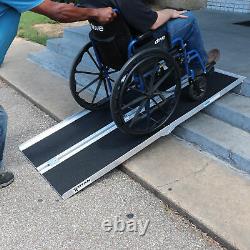 Wheelchair Ramp, Portable Solid Surface Scooter Access, Aluminum, Multifold, 7