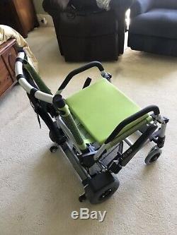 Zinger Zingerchair green lightweight folding electric mobility chair