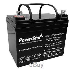 (2) Powerstar Remplacement 12v 35ah U1 Électriques Batteries Fauteuil Roulant Scooter