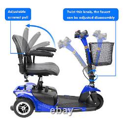 3 Roues Mobility Scooter Electric Wheelchair Scooter Device For Travel Blue USA