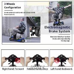3 Roues Mobility Scooter Electric Wheelchair Scooter Device For Travel Blue USA