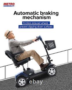 4 Roues Mobilité Scooter Power Wheel Chaise Appareil Électrique Compact Avec Sac Latéral